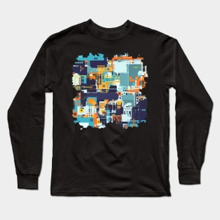 Tech Geek Abstract Pattern Long Sleeve T-Shirt